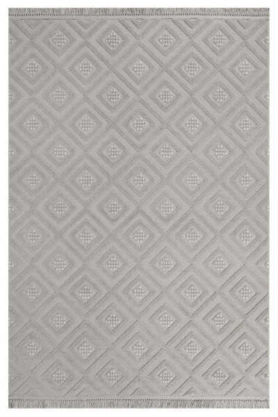 Vals Serisi Gri Renk Modern Halı NX-3018