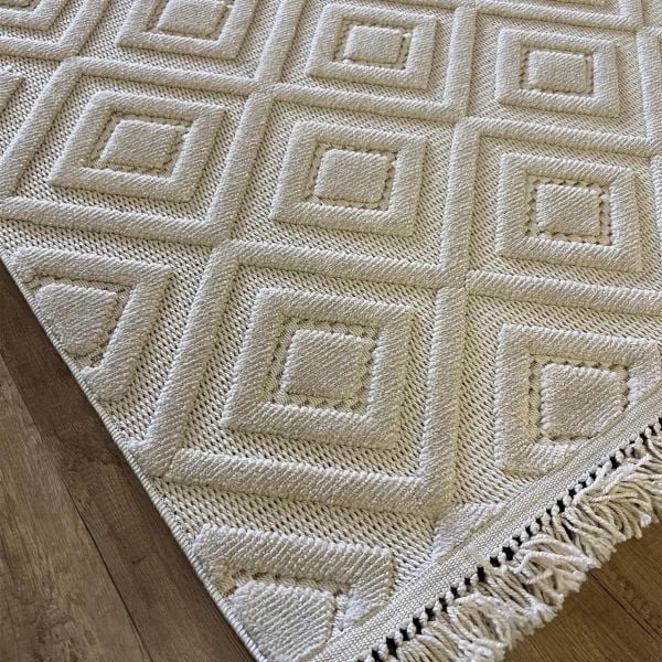 Vals Serisi Bej Renk Modern Halı NX-3019