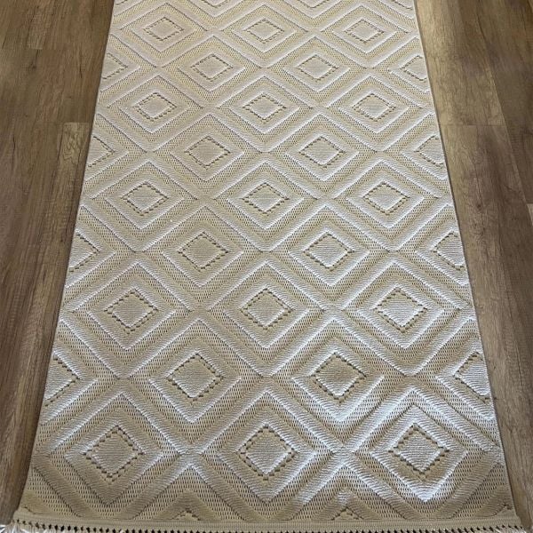 Vals Serisi Bej Renk Modern Halı NX-3019