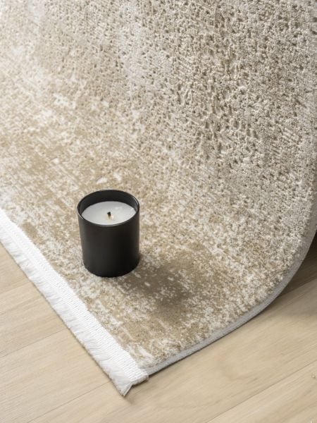 Verona Serisi Bej Renk Akrilik Makine Halısı SH-6001B