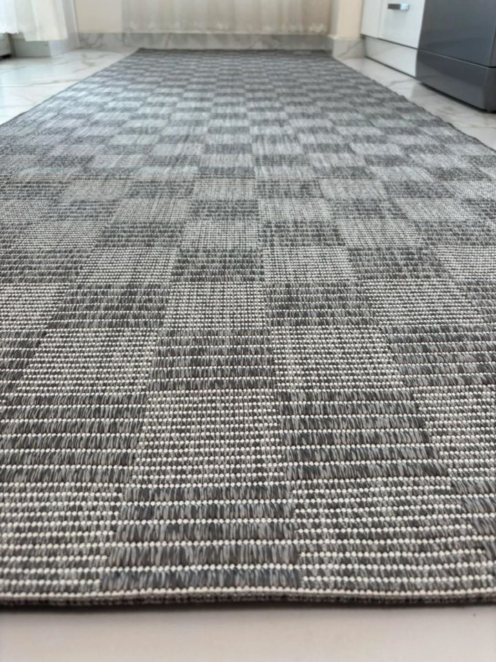 Gama Serisi Makinede Yıkanabilir Gri Sisal Halı NX-029