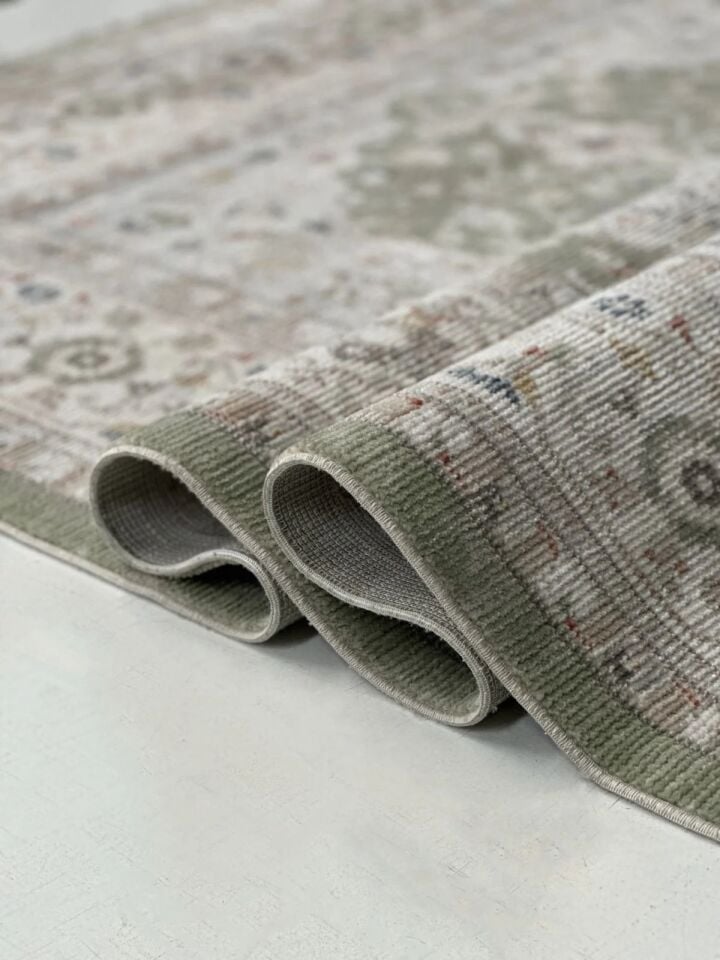Luna Serisi Yeşil Vintage Makine Dokuma Halısı EH-4022
