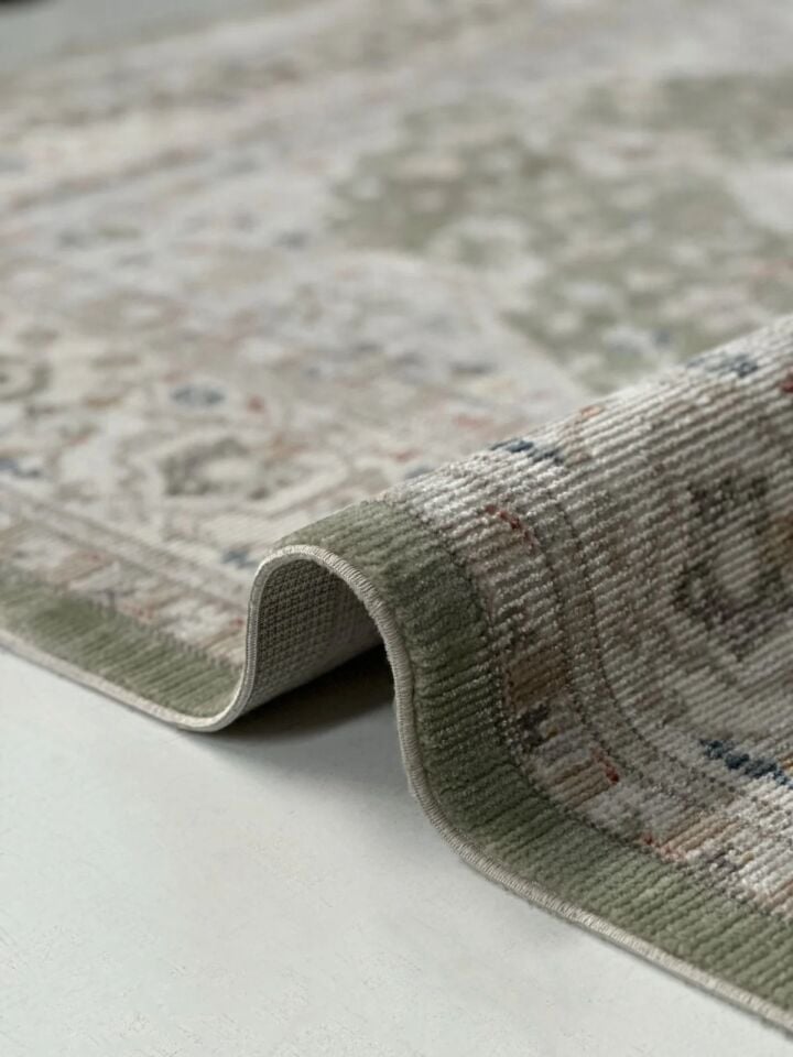 Luna Serisi Yeşil Vintage Makine Dokuma Halısı EH-4022