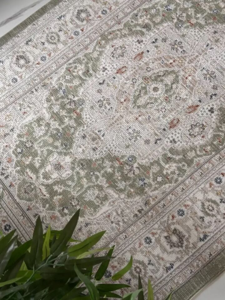 Luna Serisi Yeşil Vintage Makine Dokuma Halısı EH-4022