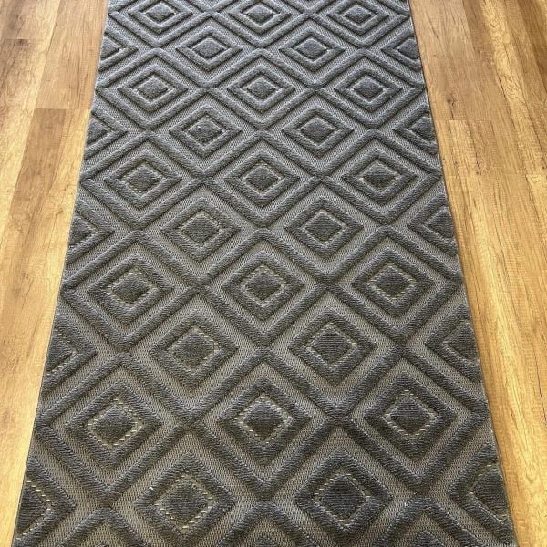 Vals Serisi Antrasit Renk Modern Halı NX-3020