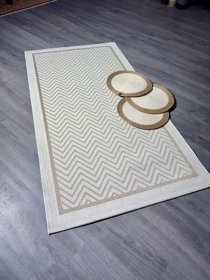 Alfa Serisi Makinede Yıkanabilir Ekru/Bej Sisal Halı NX-31