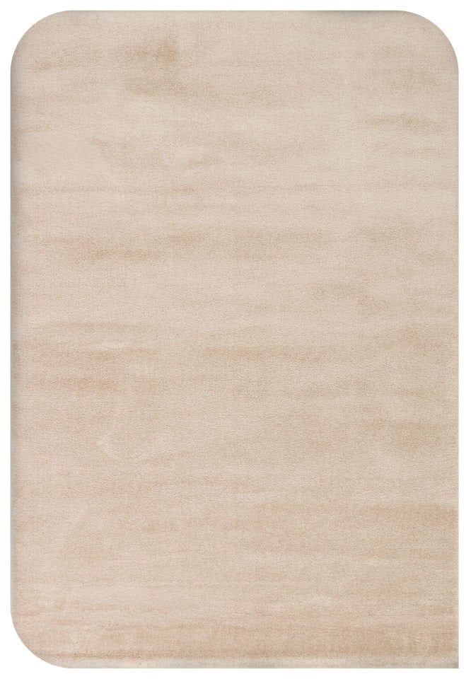 Amorf Serisi Bej Renk Yumuşak Shaggy Halı NX-2733