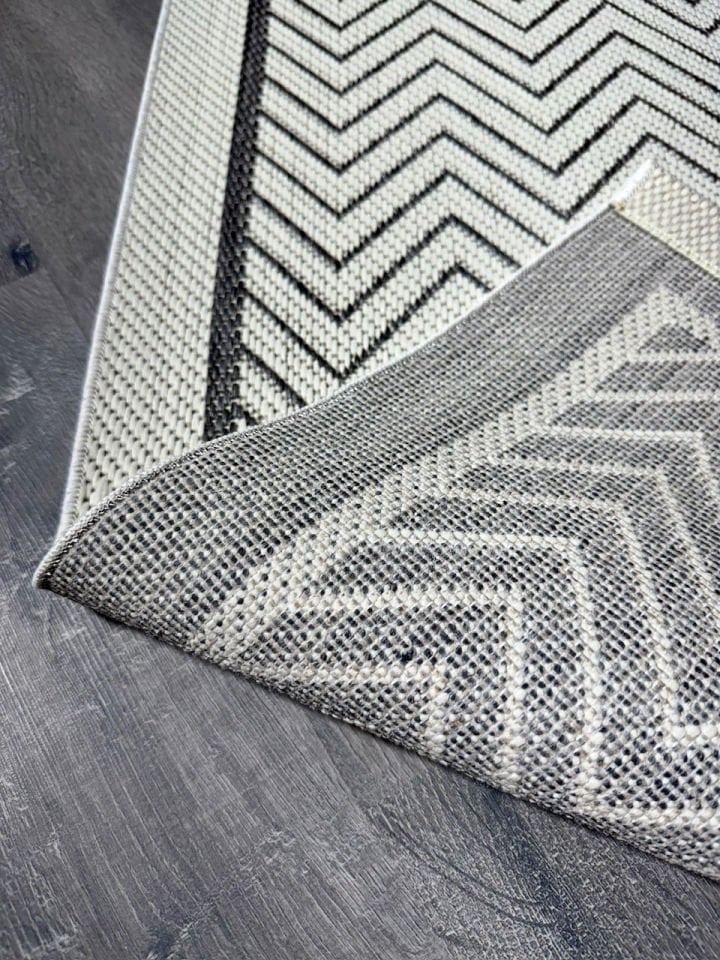 Alfa Serisi Makinede Yıkanabilir Ekru/Antrasit Sisal Halı NX-32