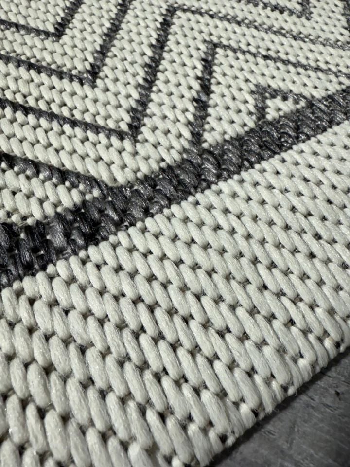 Alfa Serisi Makinede Yıkanabilir Ekru/Antrasit Sisal Halı NX-32