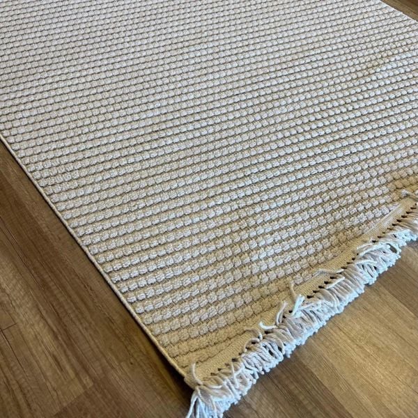 Vals Serisi Bej Renk Modern Halı NX-3024