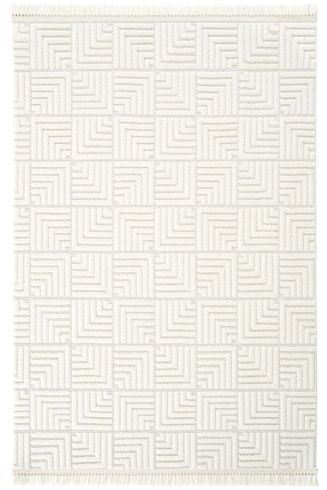 Vals Serisi Krem Renk Modern Halı NX-3025