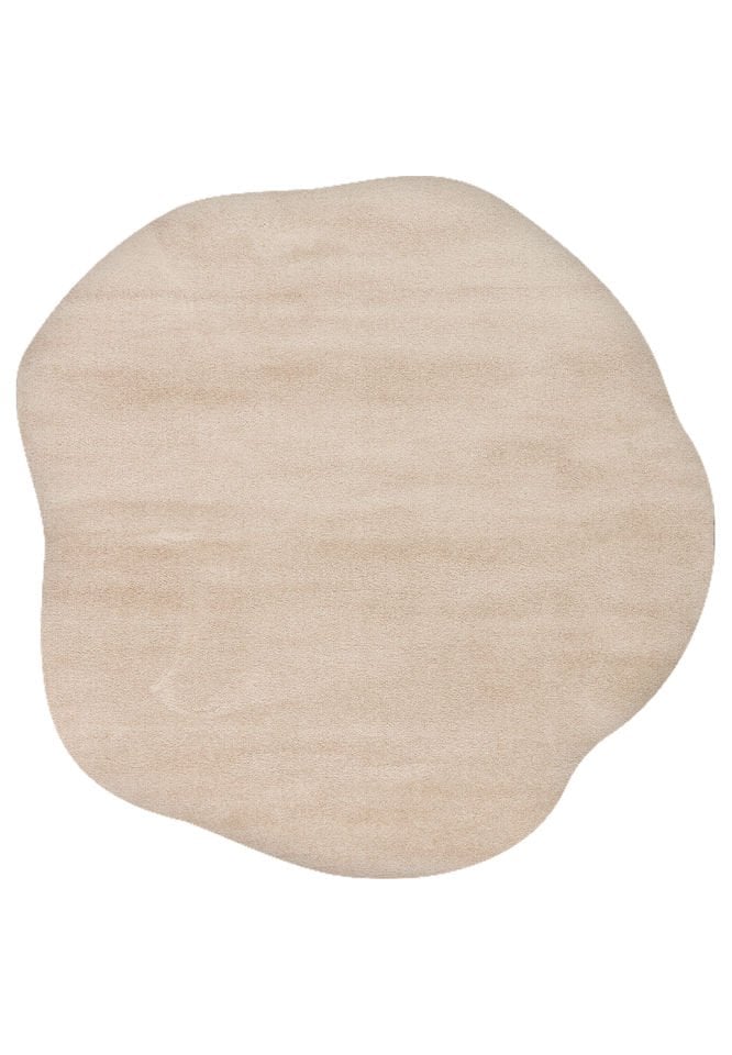 Amorf Serisi Bej Renk Yumuşak Shaggy Halı NX-2739