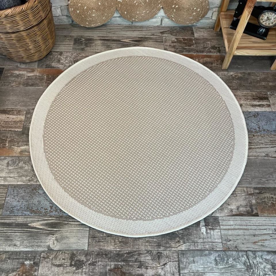 Alfa Serisi Makinede Yıkanabilir Krem/Bej Sisal Halı NX-34