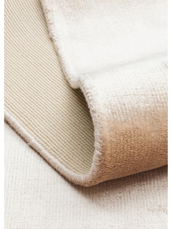 Grando Serisi %100 Naturel Viskon El Dokuma Sade Modern Bej Renk Halı NX-779