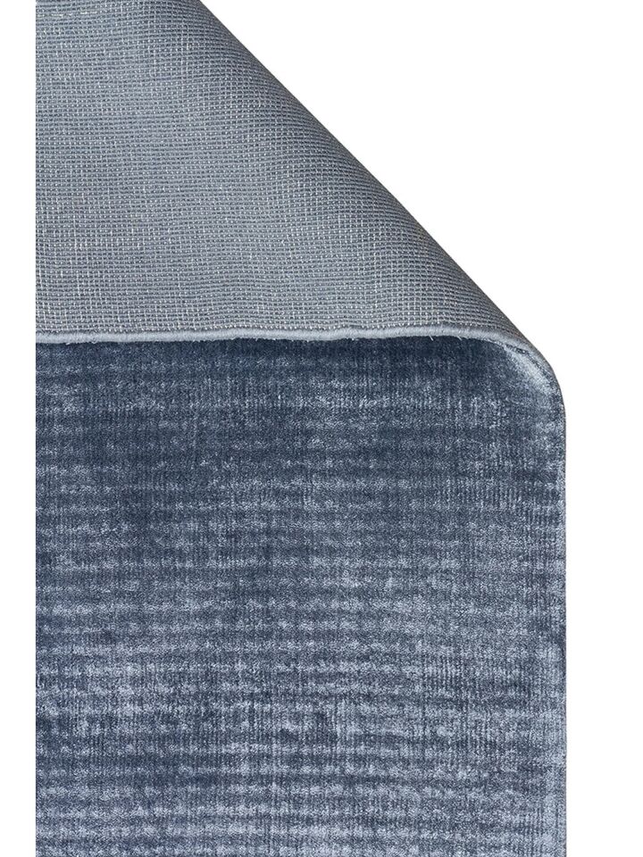 Grando Serisi %100 Naturel Viskon El Dokuma Sade Modern Mavi Renk Halı NX-780