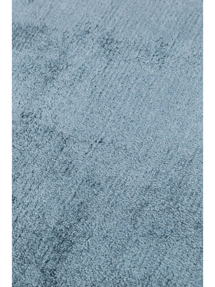 Grando Serisi %100 Naturel Viskon El Dokuma Sade Modern Mavi Renk Halı NX-780