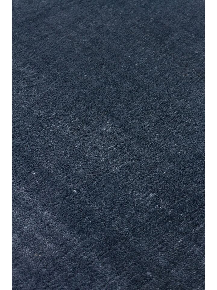 Grando Serisi %100 Naturel Viskon El Dokuma Sade Modern Mavi Renk Halı NX-780