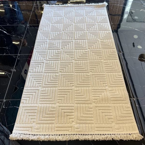 Vals Serisi Bej Renk Modern Halı NX-3027