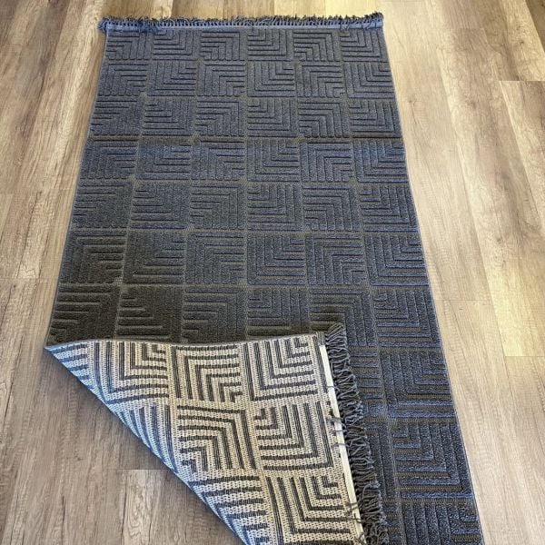 Vals Serisi Antrasit Renk Modern Halı NX-3028