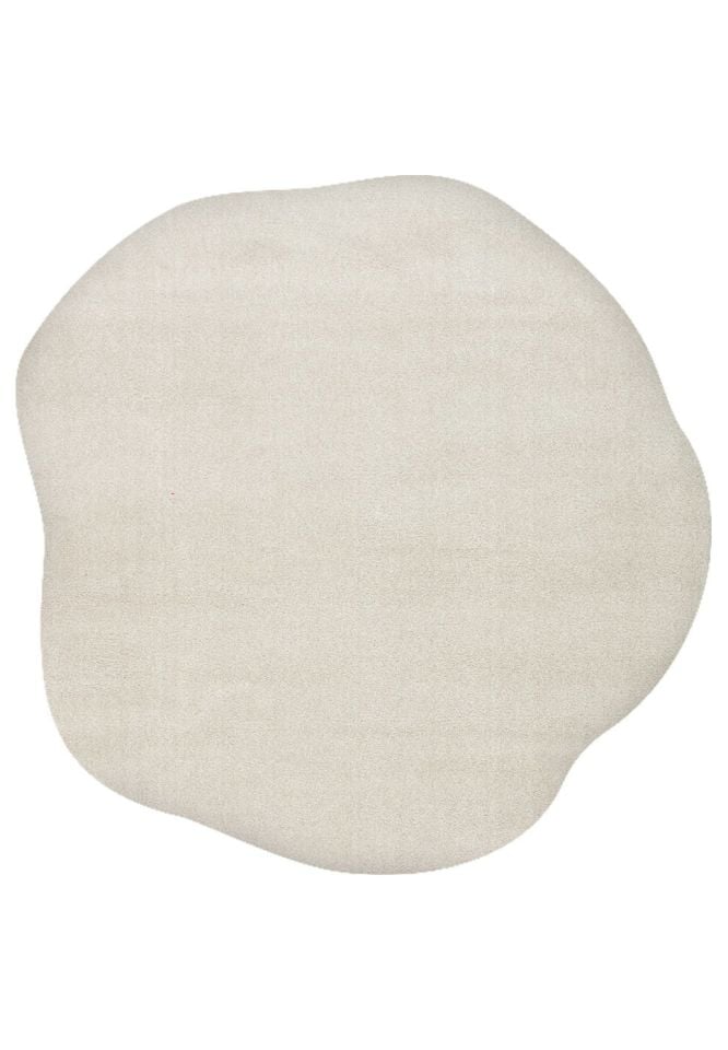 Amorf Serisi Krem Renk Yumuşak Shaggy Halı NX-2743