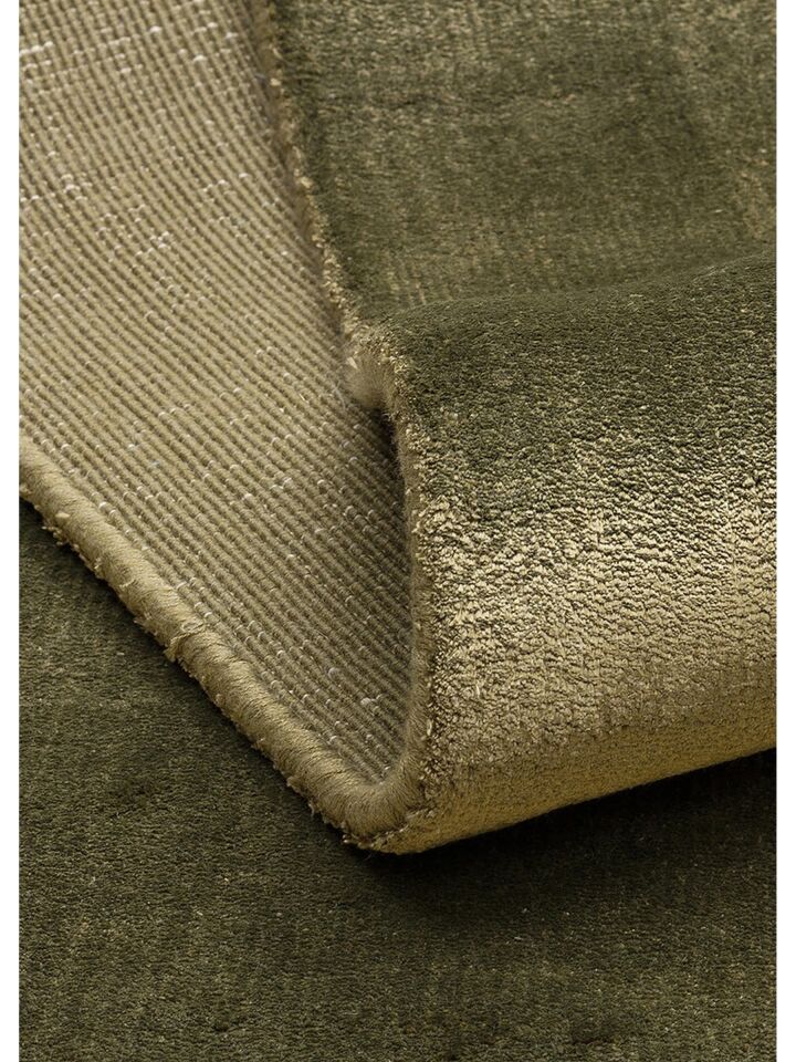 Grando Serisi %100 Naturel Viskon El Dokuma Sade Modern Yeşil Renk Halı NX-782