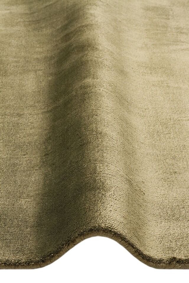 Grando Serisi %100 Naturel Viskon El Dokuma Sade Modern Yeşil Renk Halı NX-782