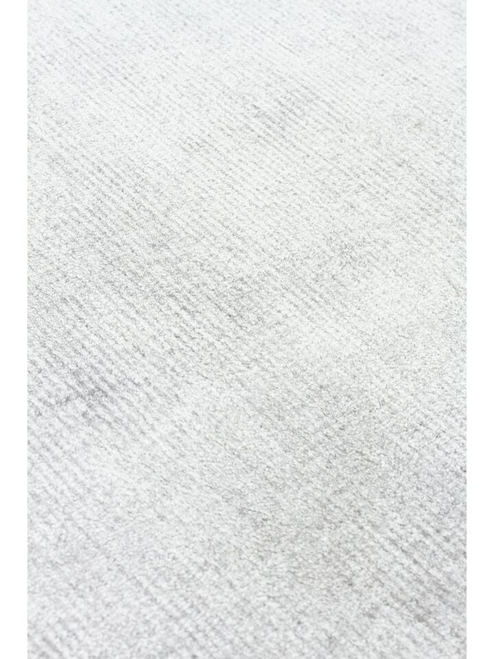 Grando Serisi %100 Naturel Viskon El Dokuma Sade Modern Gri Renk Halı NX-783