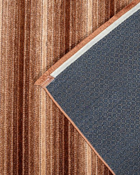 Mercan Serisi Kiremit Renk Makinede Yıkanabilir Kilim NX-3030