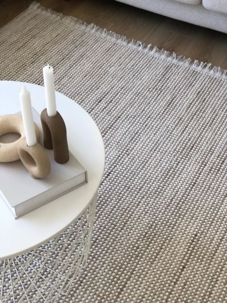 Clam Serisi Sık Bukle Dokuma Modern Bej Renk Halı OH-342