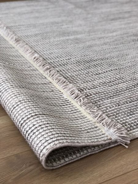 Clam Serisi Sık Bukle Dokuma Modern Gri Renk Halı OH-343