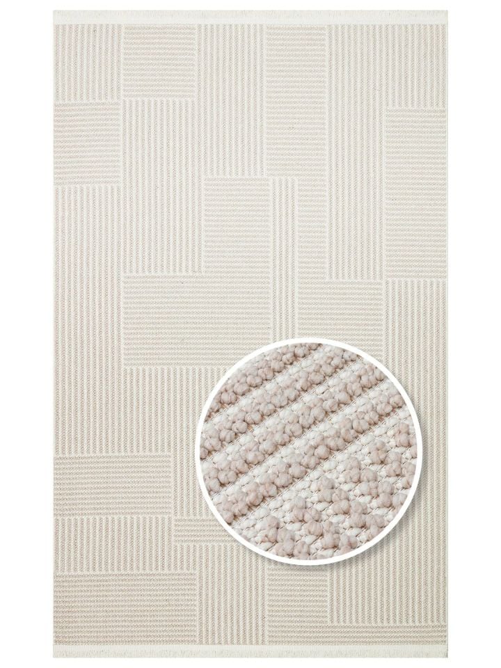 FIRSAT ÖLÇÜ 160x230 (4 m2)  Bej Renk Bukle Halı