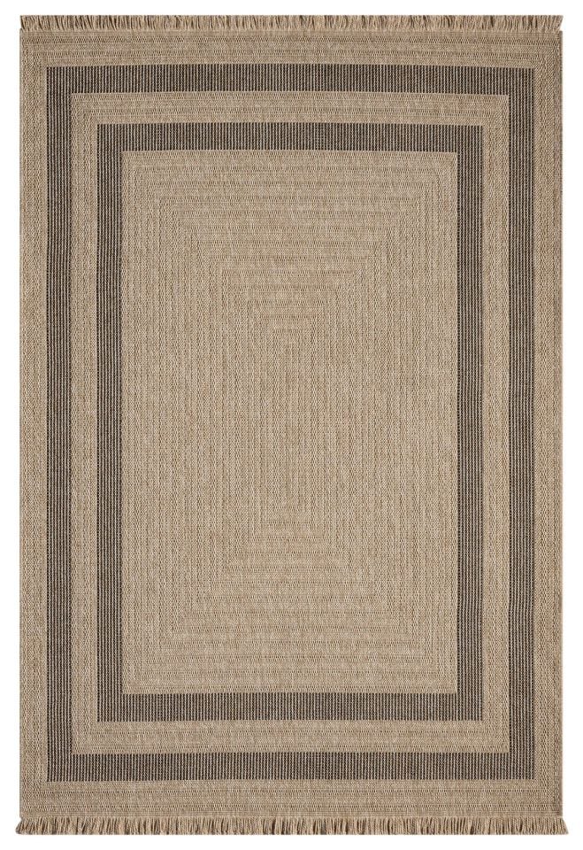 Avina Serisi Bej/Siyah Kolay Temizlenebilir Sisal Halı SH-47