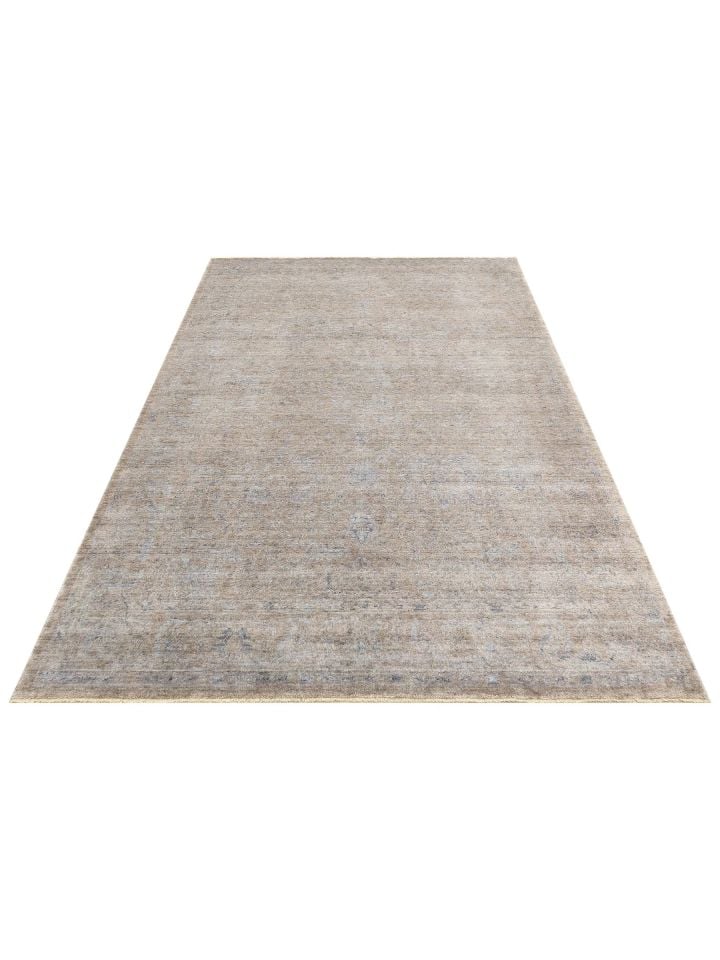 Safir Serisi %100 Tencel İpeği ile Dokunan El Emeği Destekli Özel Tezgah Halısı NX-689