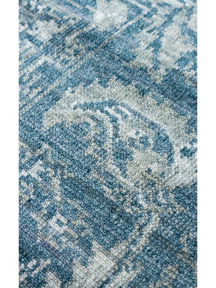 Safir Serisi %100 Tencel İpeği ile Dokunan El Emeği Destekli Özel Tezgah Halısı NX-691