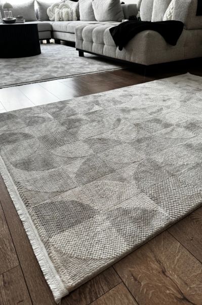 Monza Serisi Gri Renk Akrilik Salon Halısı AP-6621