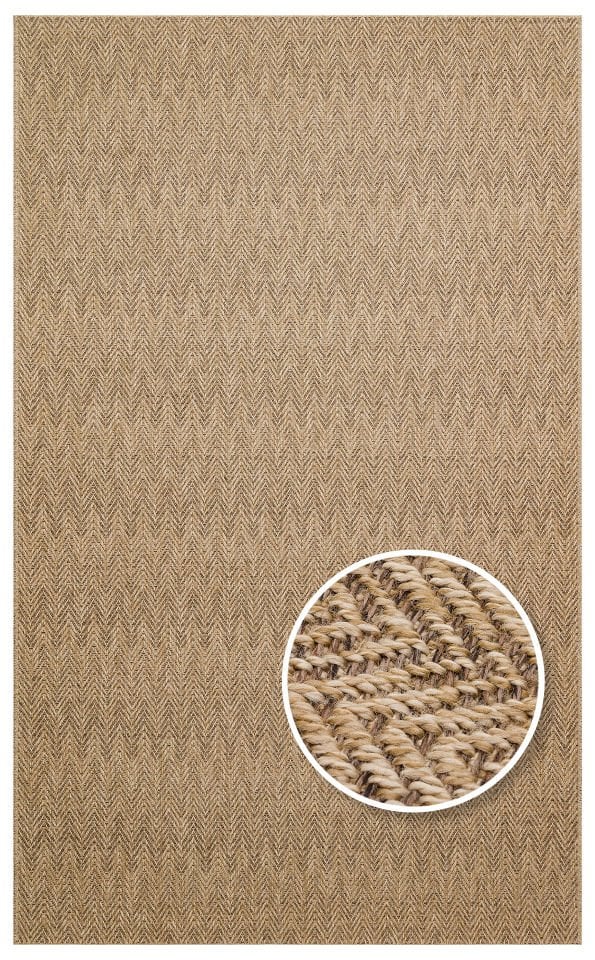 Avina Serisi Bej/Kahve Kolay Temizlenebilir Sisal Halı EH-48