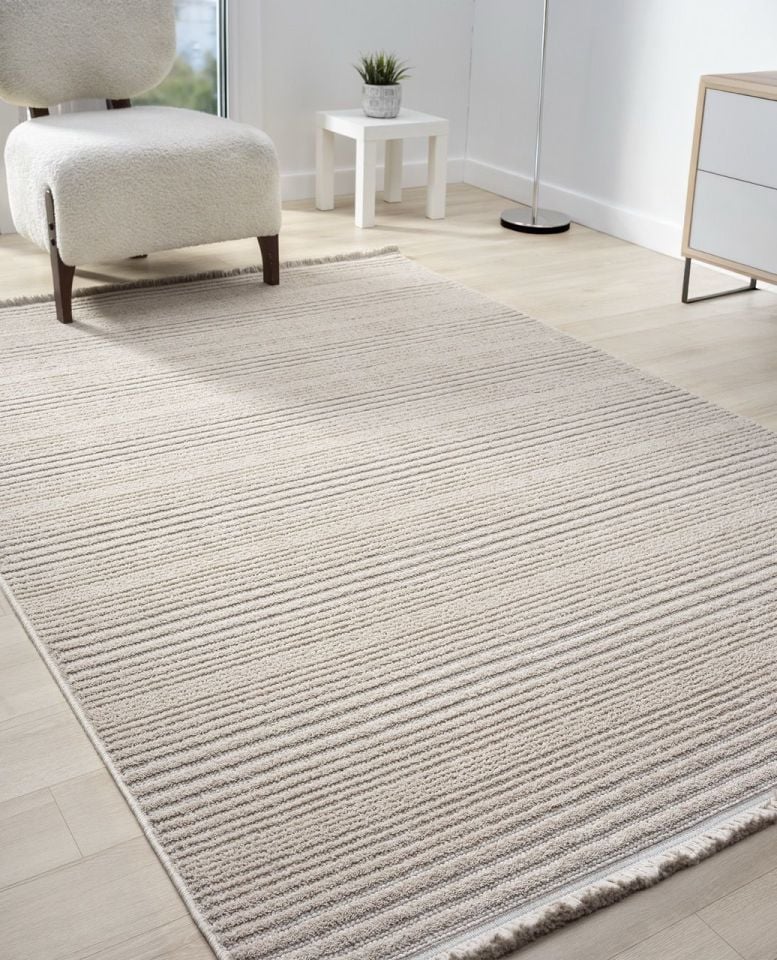 Cosmos Serisi Yumuşak Dokuma Modern Bej Renk Halı SH-171