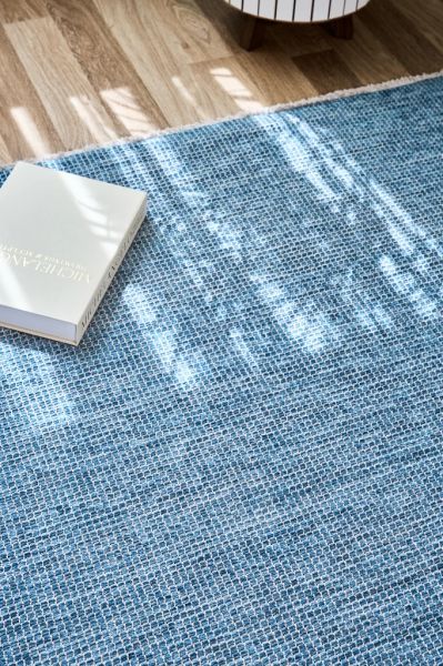 Norge Serisi Yumuşak Dokulu Yeni Nesil Mavi Renk Halı AP-2417