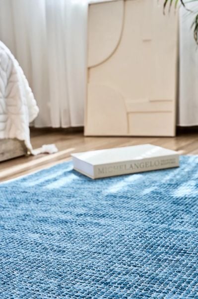 Norge Serisi Yumuşak Dokulu Yeni Nesil Mavi Renk Halı AP-2417