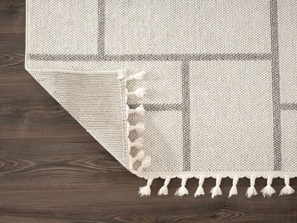 FIRSAT ÖLÇÜ 160x230 (4 m2)  Ekru/Gri Renk Bukle Halı