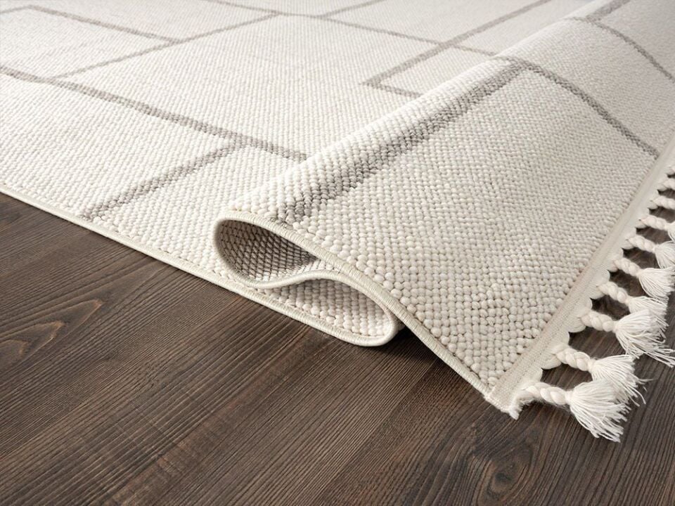 FIRSAT ÖLÇÜ 160x230 (4 m2)  Ekru/Gri Renk Bukle Halı