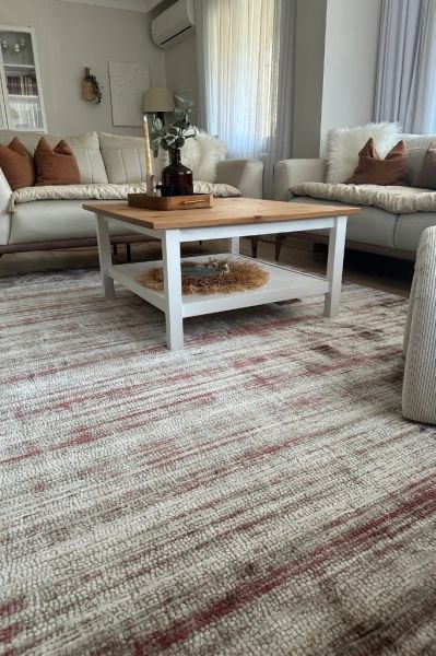 Monza Serisi Marsala Renk Akrilik Salon Halısı AP-6632