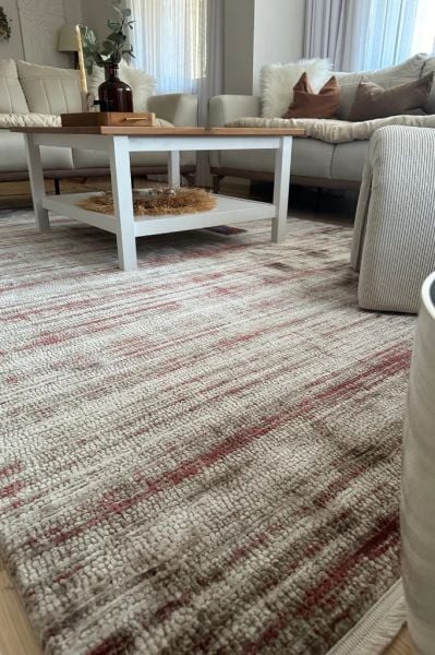 Monza Serisi Marsala Renk Akrilik Salon Halısı AP-6632