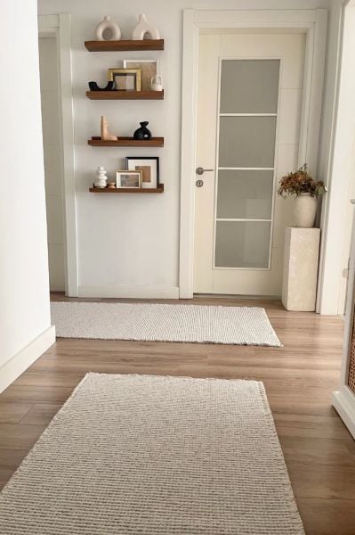 Norge Serisi Yumuşak Dokulu Yeni Nesil Bej Renk Halı AP-7412