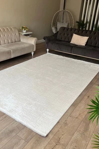 Monza Serisi Krem Renk Akrilik Salon Halısı AP-6641