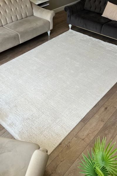 Monza Serisi Krem Renk Akrilik Salon Halısı AP-6641