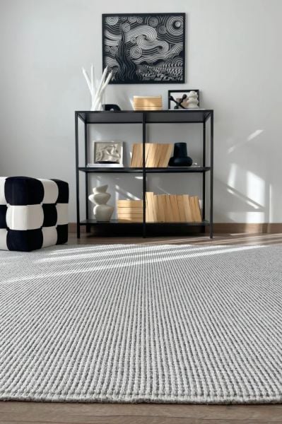 Norge Serisi Yumuşak Dokulu Yeni Nesil Gri Renk Halı AP-7411