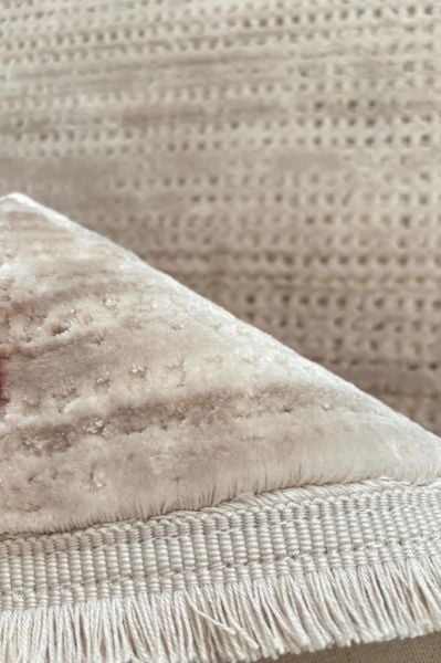 Monza Serisi Krem Renk Akrilik Salon Halısı AP-6651