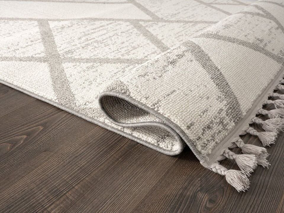 FIRSAT ÖLÇÜ 160x230 (4 m2)  Gri/Ekru Renk Bukle Halı