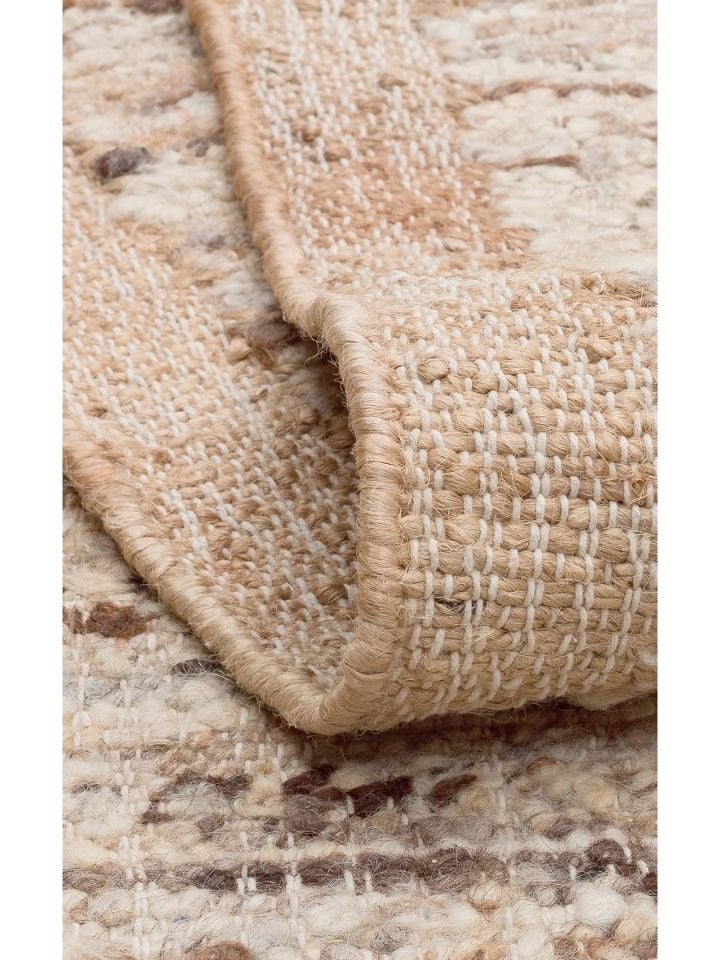 Karya Serisi %100 Doğal Yün ve Jüt Harmanlı Havsız El Dokuma Halı NX-3698